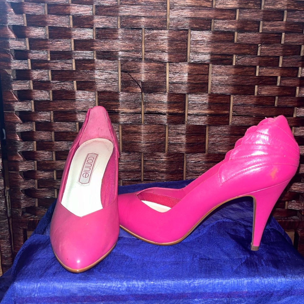 Hot pink 80s heels